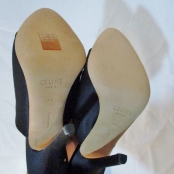 NEW CELINE PARIS ITALY Open Toe Shoe Slide Mule - Picture 7 of 7